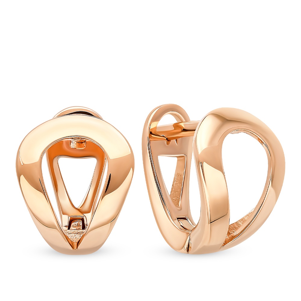 

Серьги из красного золота без вставки 585Gold 402004031, 402004031