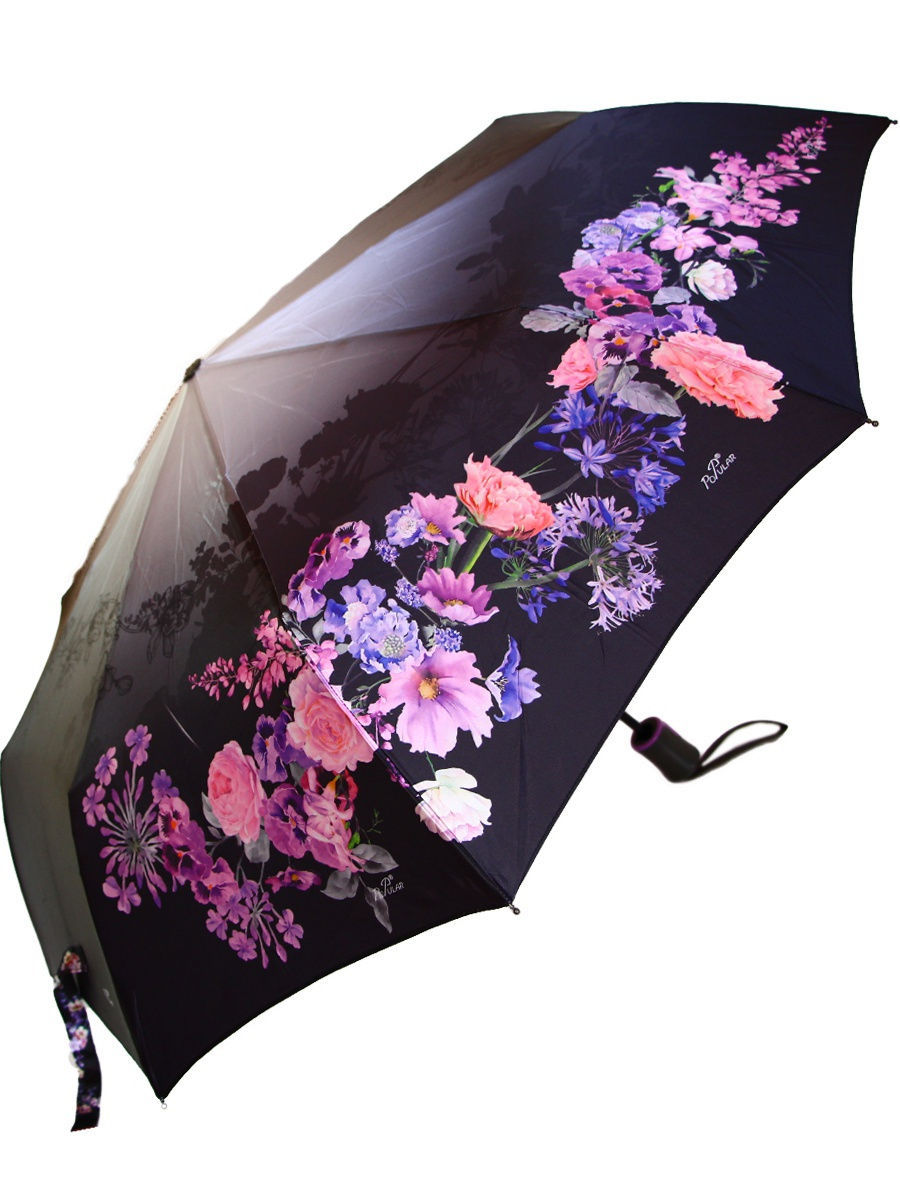 

Зонт женский Popular Umbrella 1290 серый, 1290