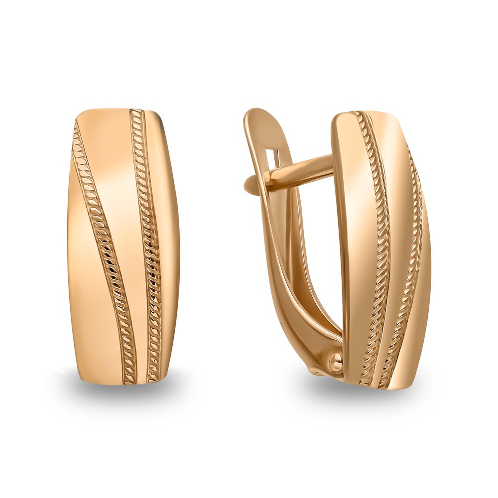 

Серьги из красного золота без вставки 585Gold 402004027, 402004027