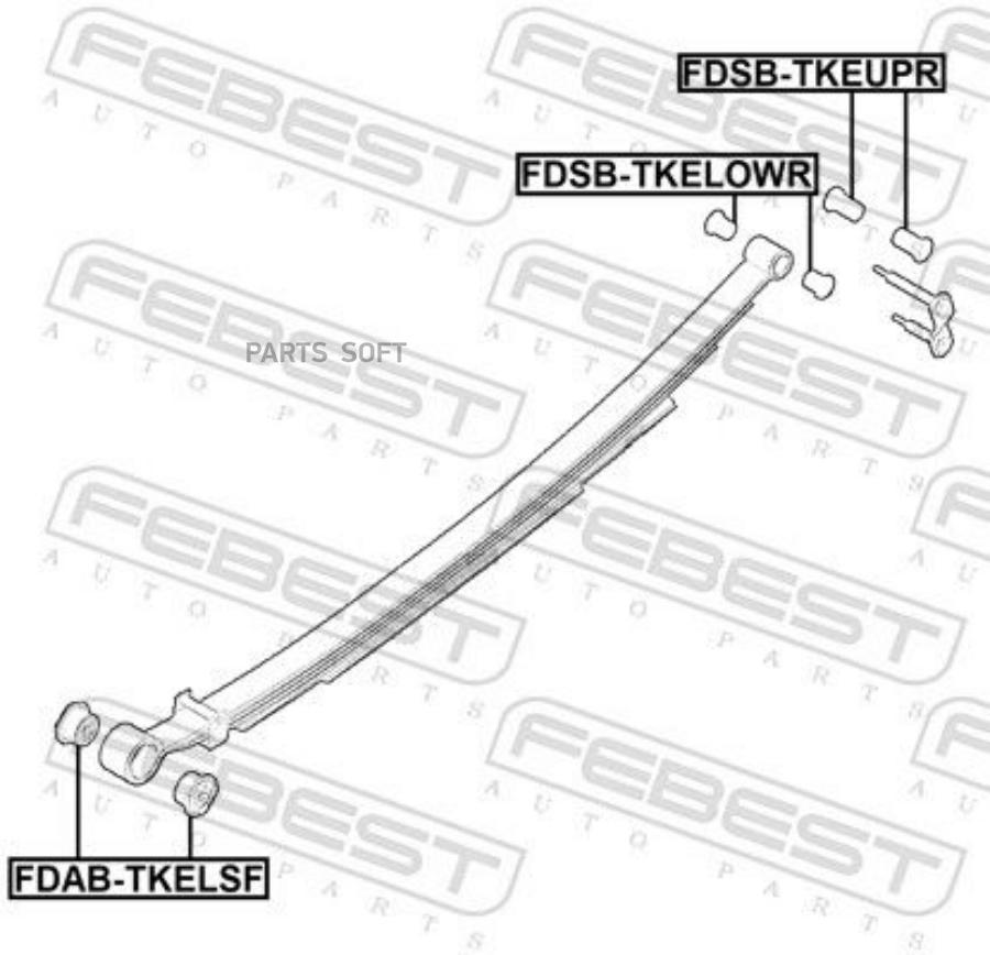 

Втулка задней рессоры задняя FEBEST fdsbtkelowr