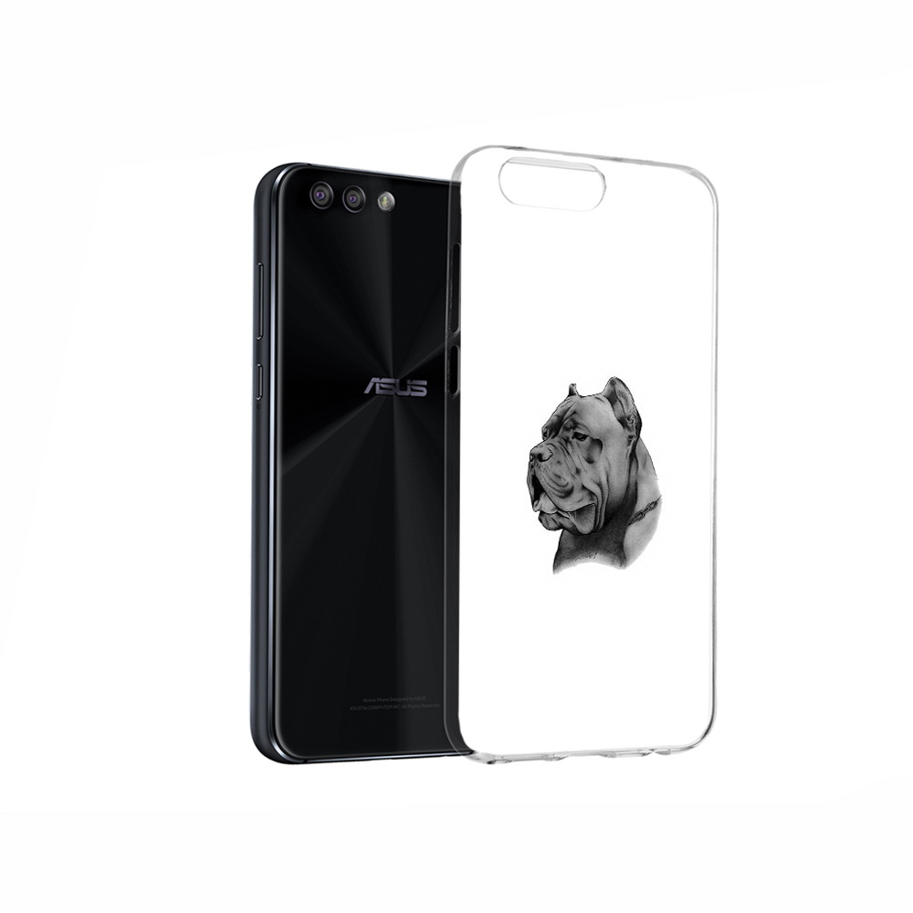 

Чехол MyPads Tocco для Asus ZenFone 4 грозный бульдог, Прозрачный, Tocco