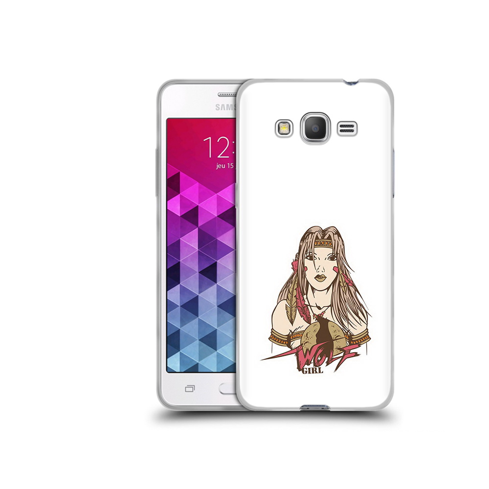 

Чехол MyPads Tocco для Samsung Galaxy Grand Prime девушка волк, Прозрачный, Tocco