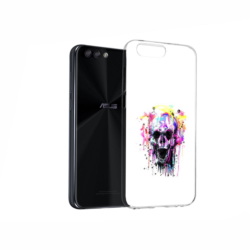 

Чехол MyPads Tocco для Asus ZenFone 4 граффити череп, Прозрачный, Tocco