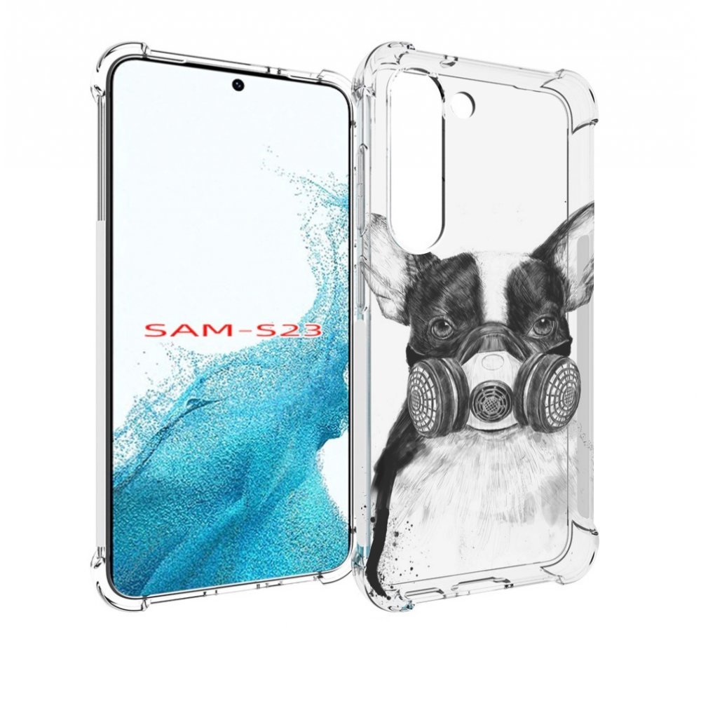 

Чехол MyPads Французский бульдог для Samsung Galaxy S23, Прозрачный, Tocco