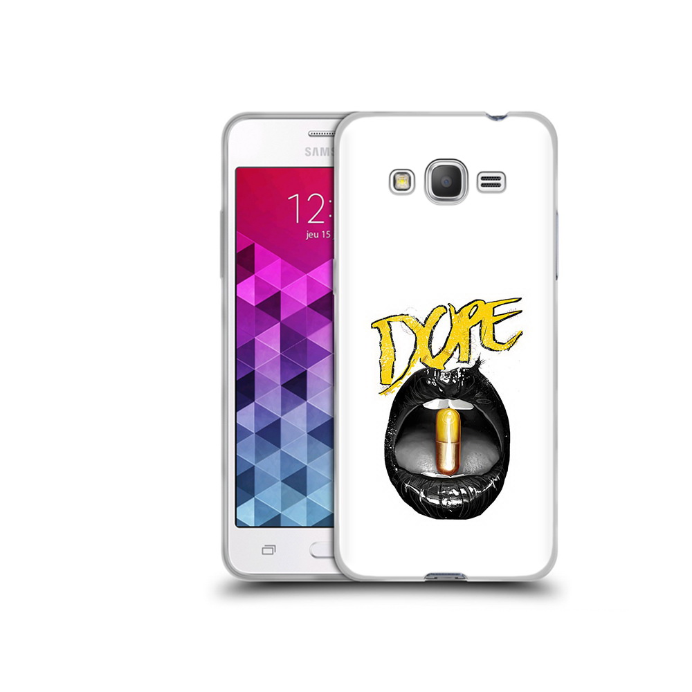

Чехол MyPads Tocco для Samsung Galaxy Grand Prime губы, Прозрачный, Tocco