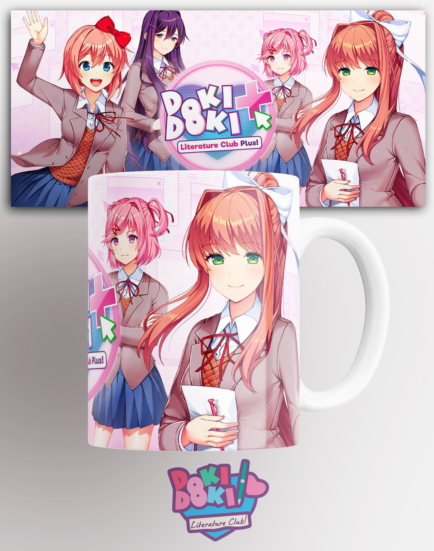 

Кружка с принтом литературный клуб доки доки 330 мл, Кружка Литературный клуб Доки Доки / Doki Doki Literature Club / на подарок / с принтом аниме игры 330 мл