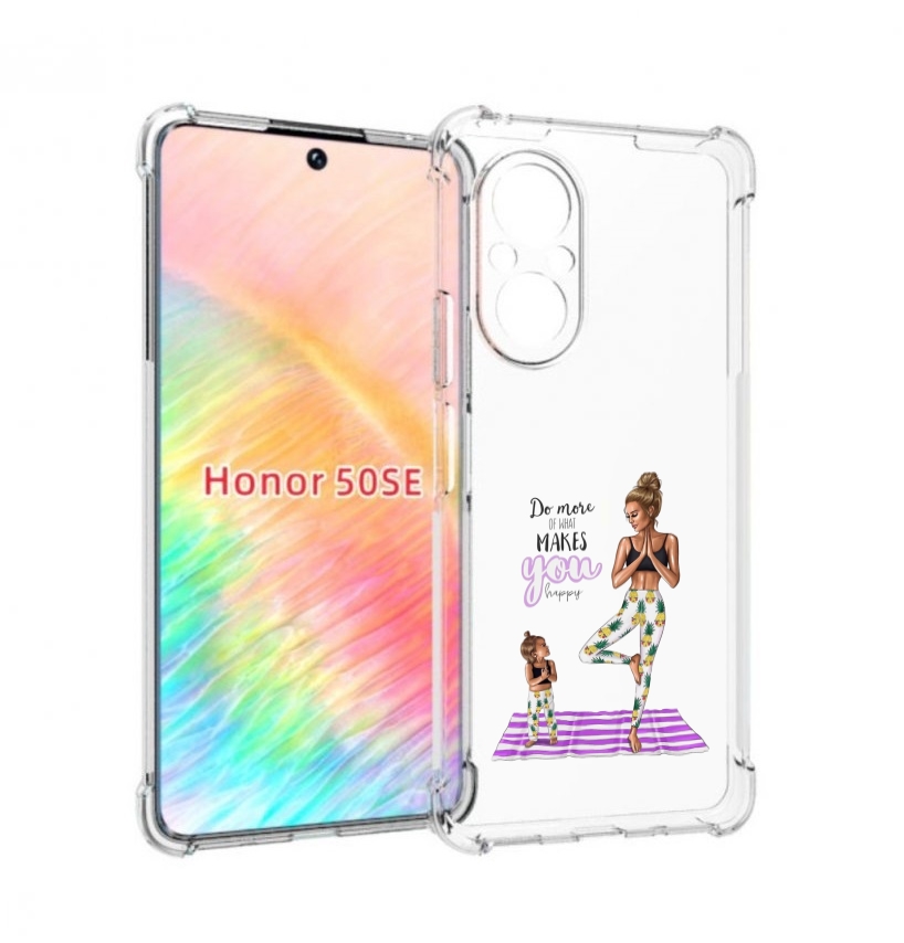 

Чехол бампер MyPads Девочки-в-ананасах для Honor 50 SE противоуд, Прозрачный, Tocco
