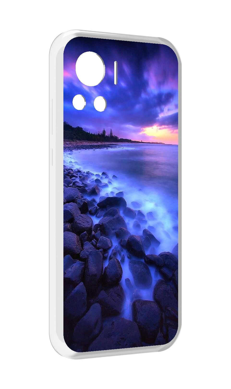 

Чехол MyPads неоновый берег для Motorola Edge 30 Ultra, Прозрачный, Tocco