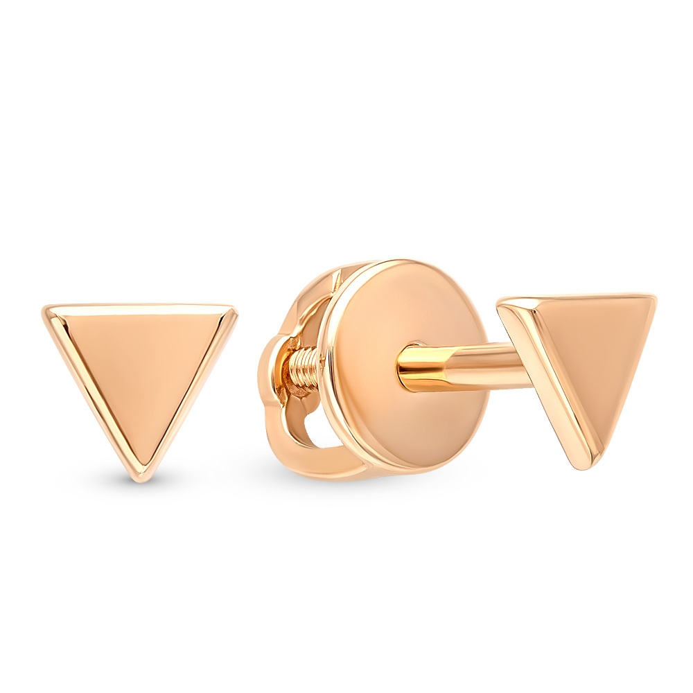 

Серьги из красного золота без вставки 585Gold 402004018, 402004018