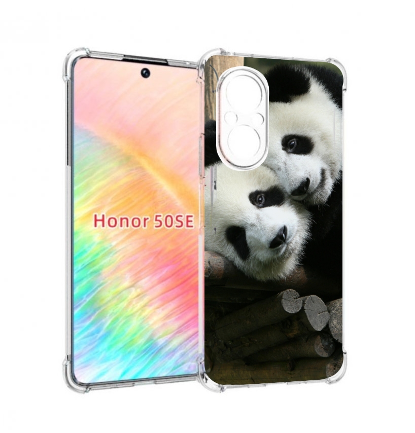 

Чехол бампер MyPads Две-панды для Honor 50 SE противоударный, Прозрачный, Tocco