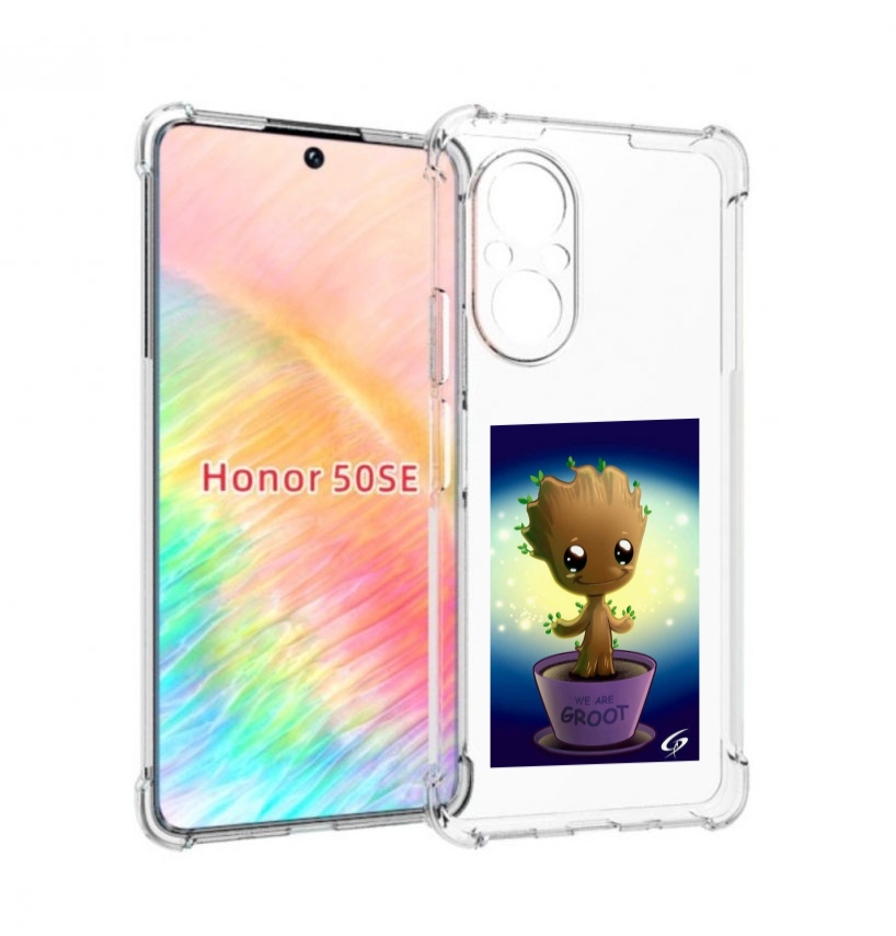 

Чехол бампер MyPads Грут для Honor 50 SE противоударный, Прозрачный, Tocco