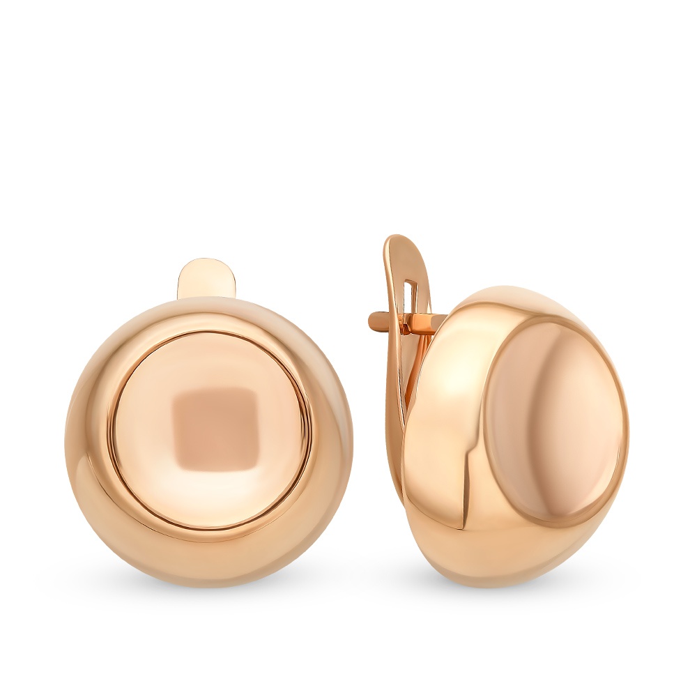 

Серьги из красного золота без вставки 585Gold 402004005, 402004005