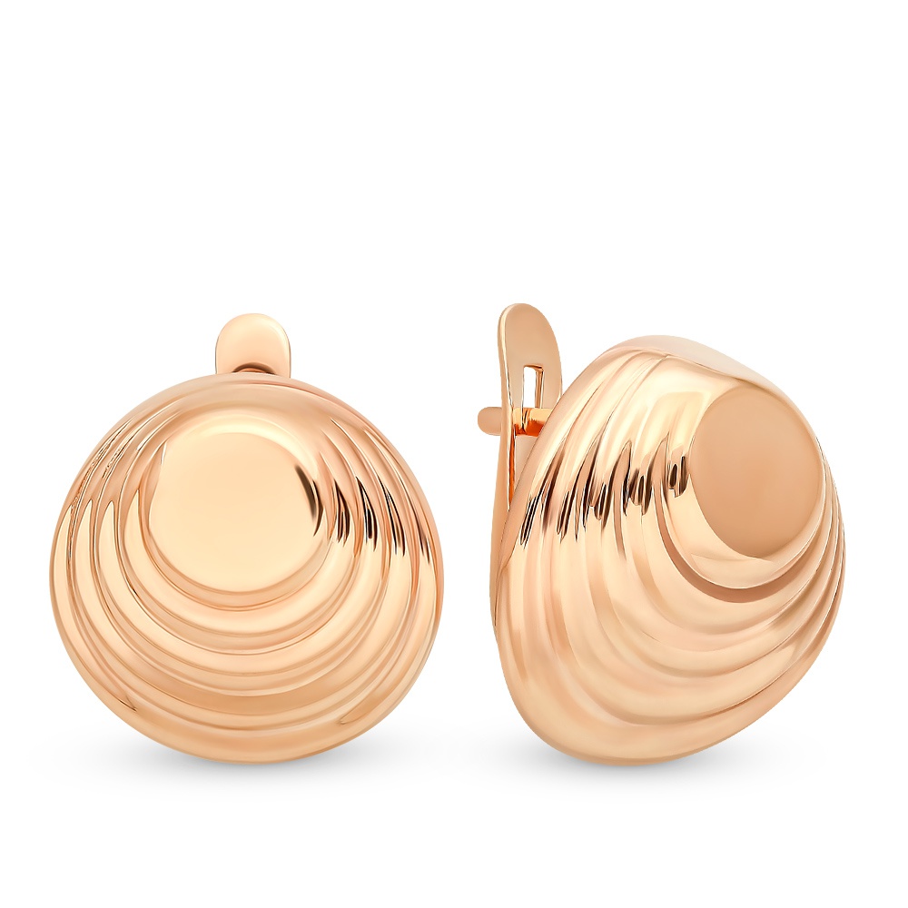 

Серьги из красного золота без вставки 585Gold 402004069, 402004069