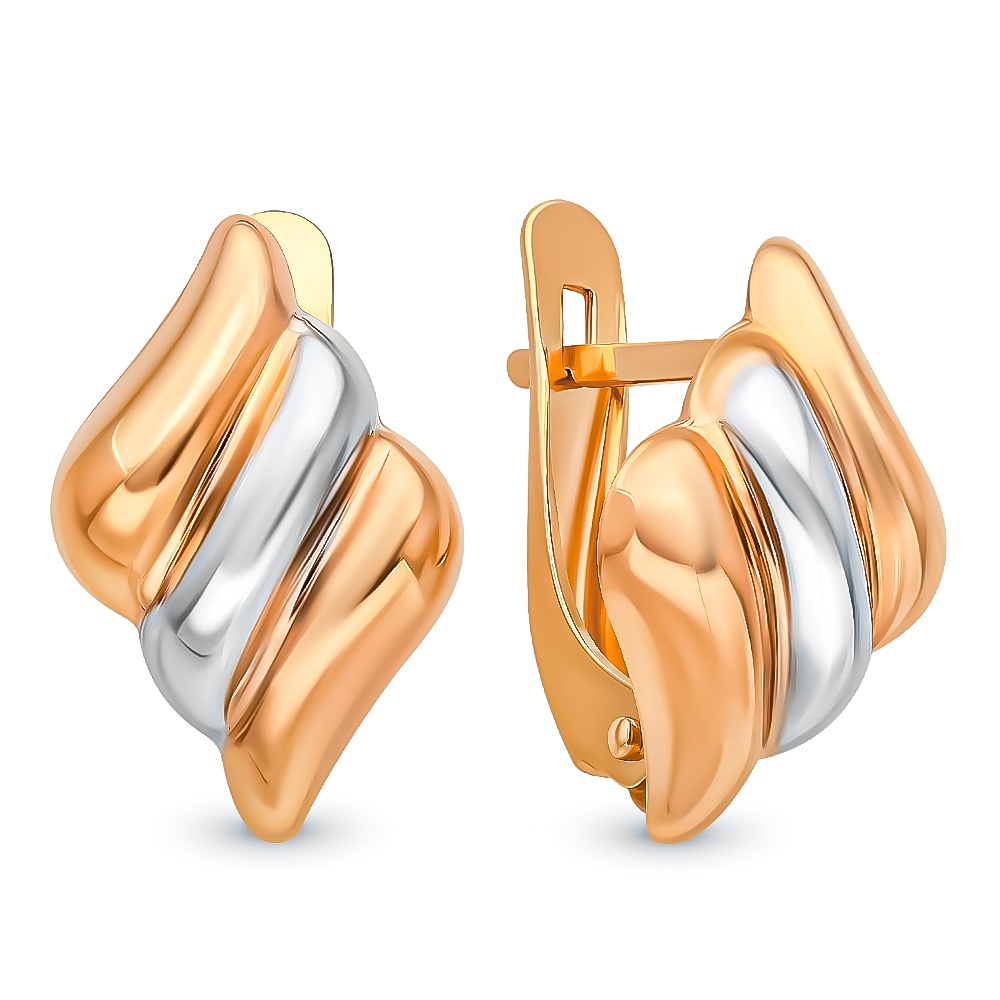 

Серьги из красного золота без вставки 585Gold 402004060, 402004060