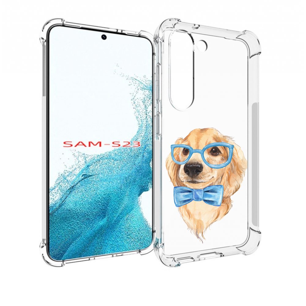 

Чехол MyPads Собака интеллигент для Samsung Galaxy S23, Прозрачный, Tocco