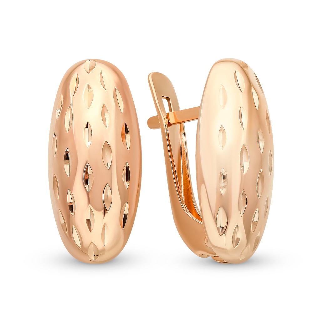 

Серьги из красного золота без вставки 585Gold 402004013, 402004013
