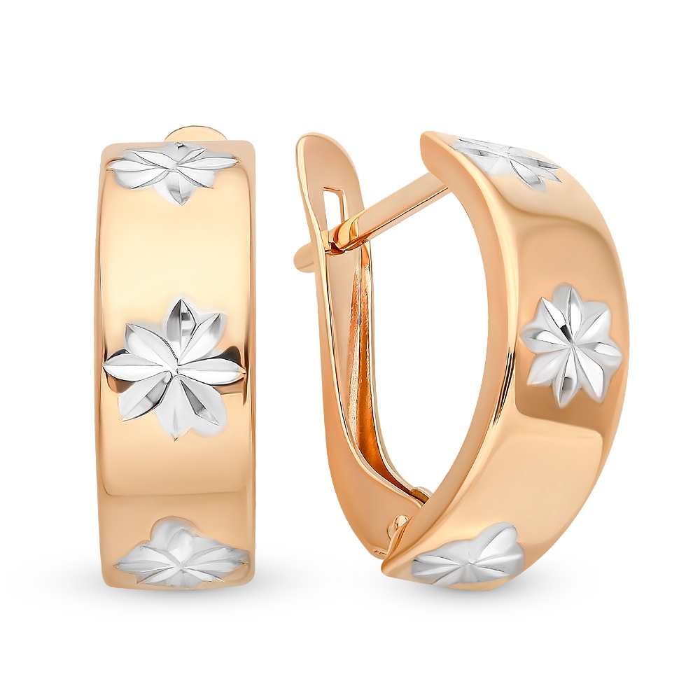 

Серьги из красного золота без вставки 585Gold 402004047, 402004047