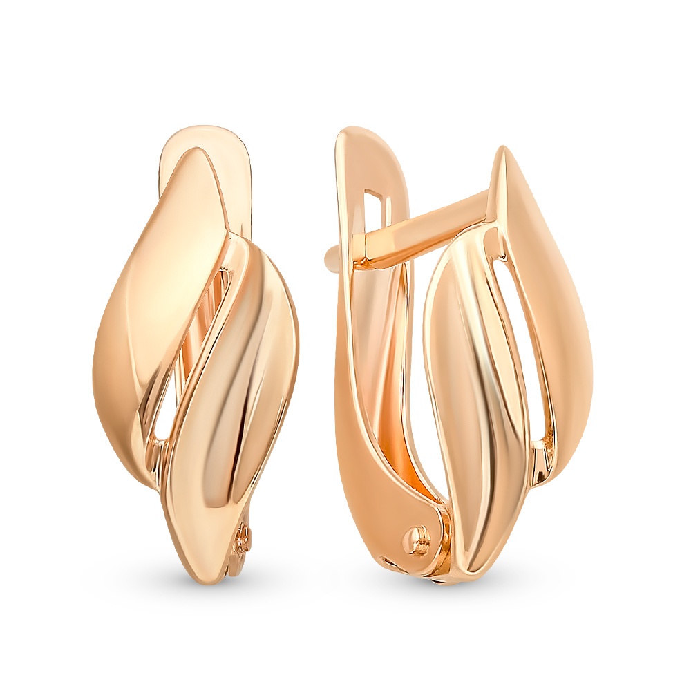 

Серьги из красного золота без вставки 585Gold 402003999, 402003999
