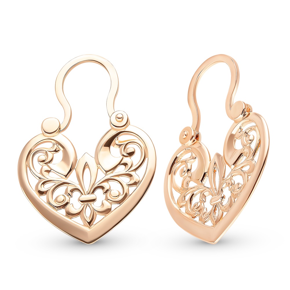 

Серьги из красного золота без вставки 585Gold 402003959, 402003959