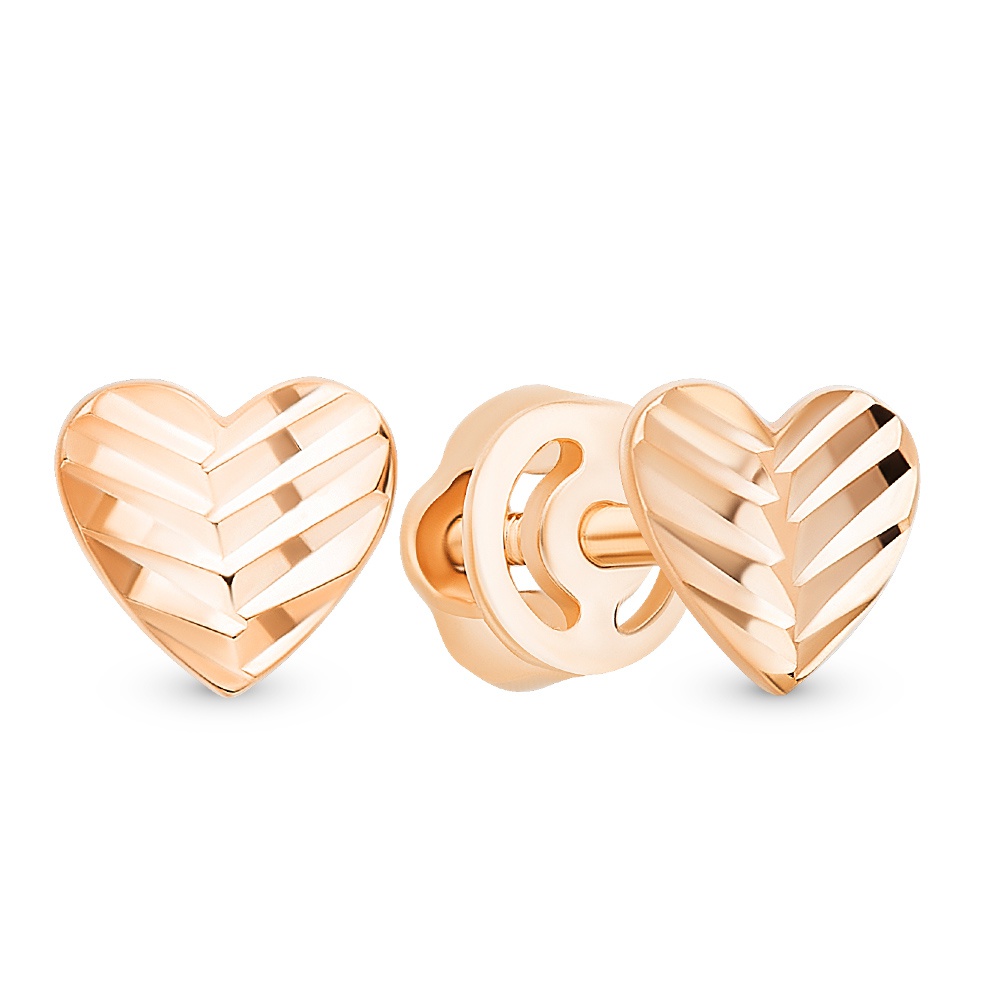 

Серьги из красного золота без вставки 585Gold 402003955, 402003955