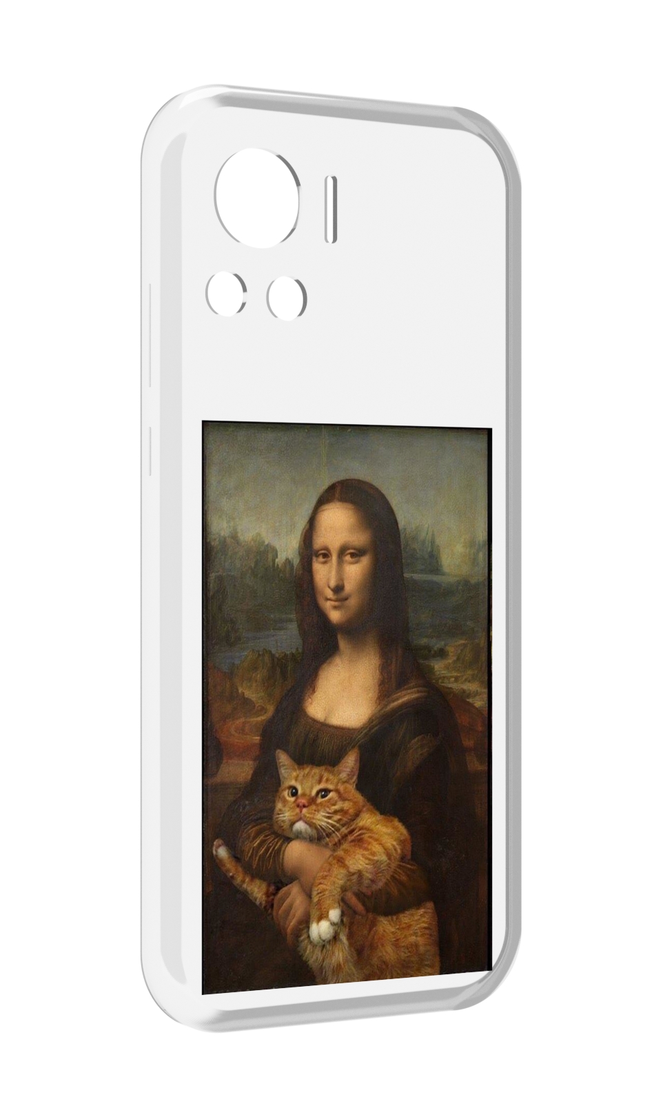 

Чехол MyPads монализа-с-котиком для Motorola Edge 30 Ultra, Прозрачный, Tocco