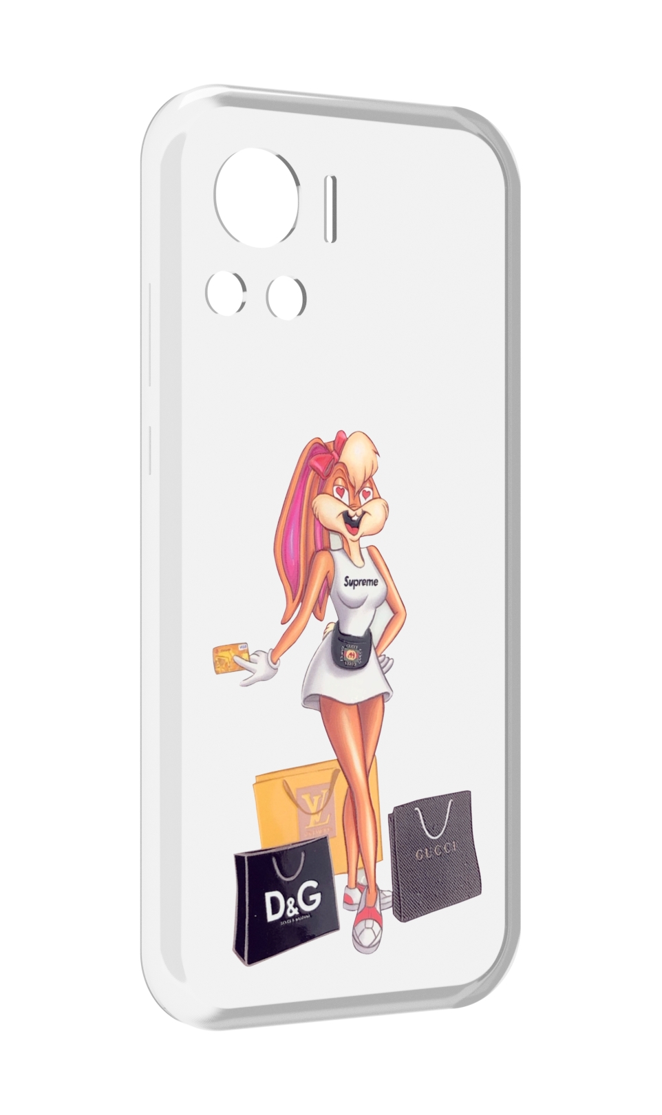 

Чехол MyPads модница-зайка женский для Motorola Edge 30 Ultra, Прозрачный, Tocco