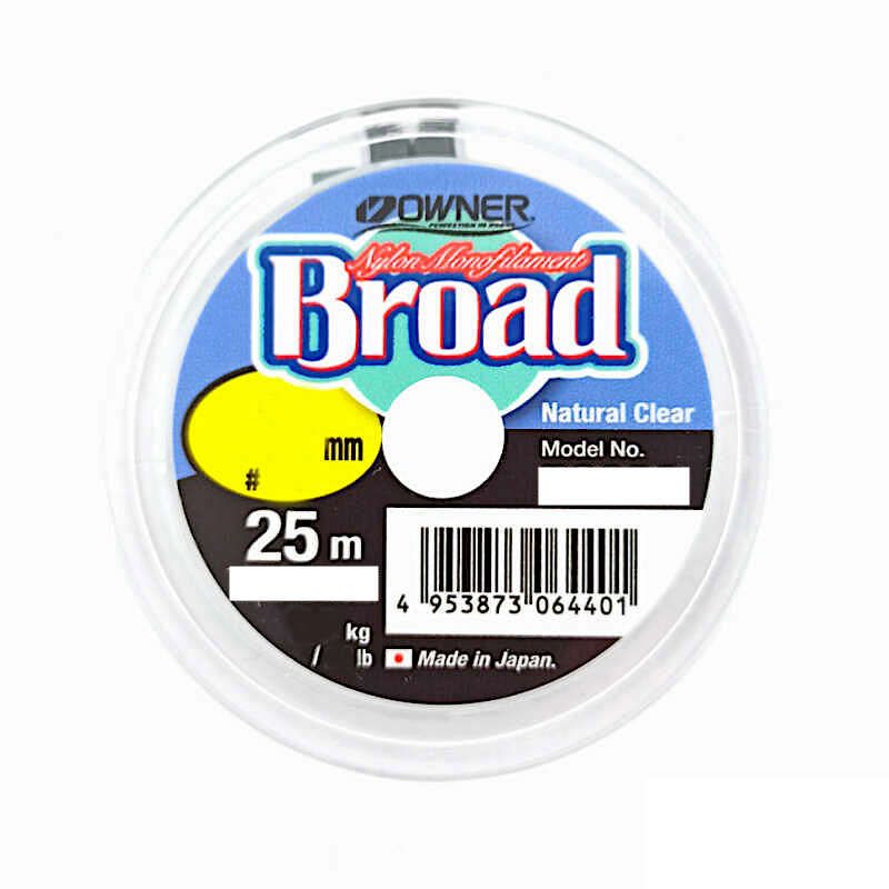 

Зимняя Леска Owner BROAD 25м 0.12 / 1.5кг., Прозрачный, Broad