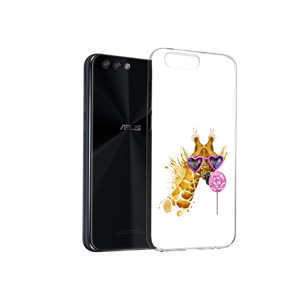 

Чехол MyPads Tocco для Asus ZenFone 4 акварельный жираф, Прозрачный, Tocco