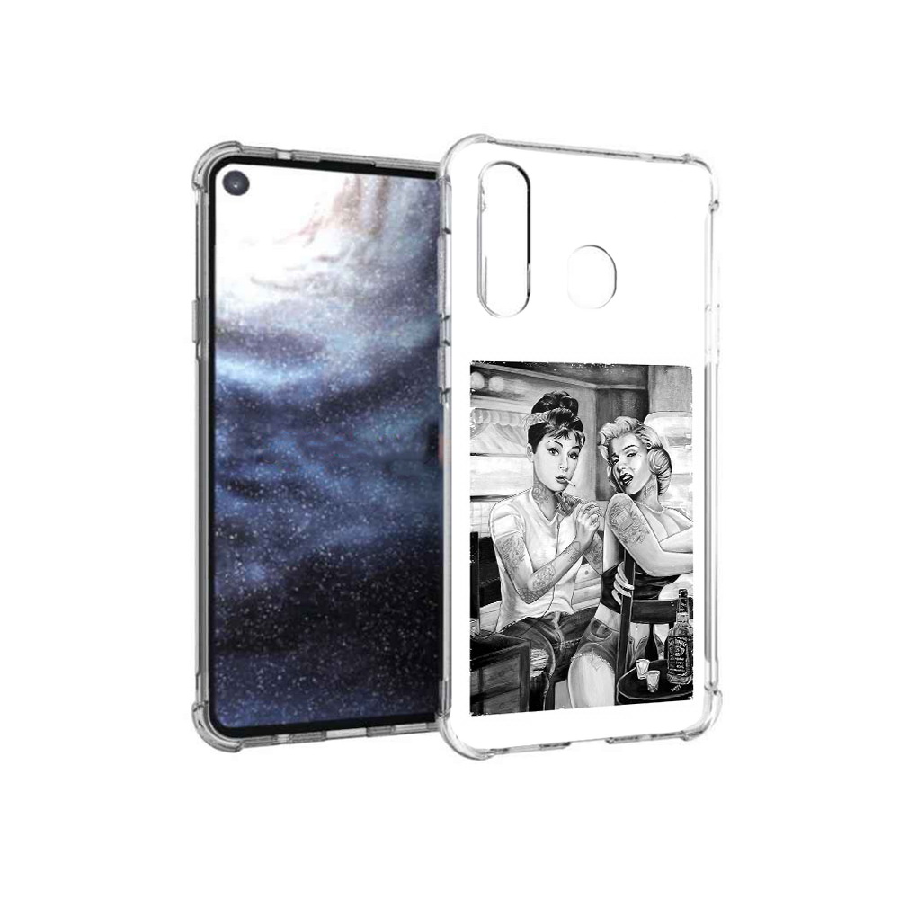 

Чехол MyPads Tocco для Samsung Galaxy A8s тату мастер (PT124633.501.637), Прозрачный, Tocco