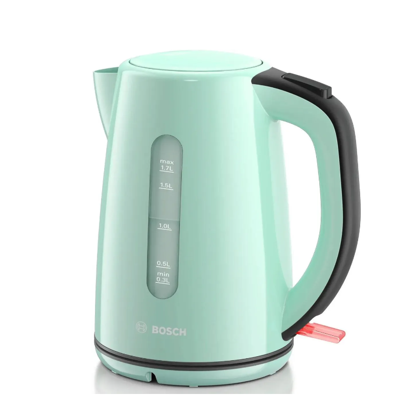 

Чайник Bosch TWK7502, электрический, бирюзовый, Черный;зеленый, TWK7502