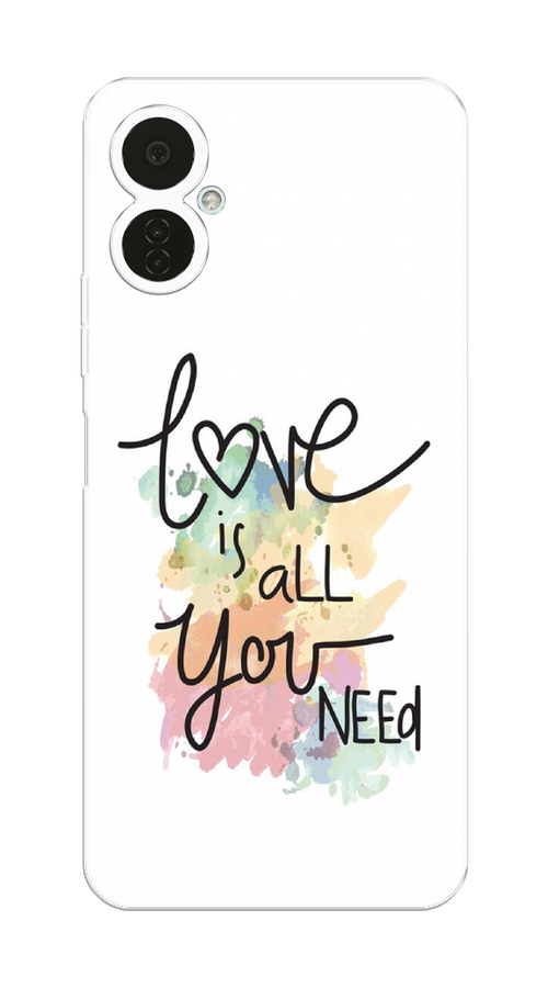 

Чехол на Tecno Camon 19 Neo "Love is all you need", Белый;черный;зеленый, 302350-1