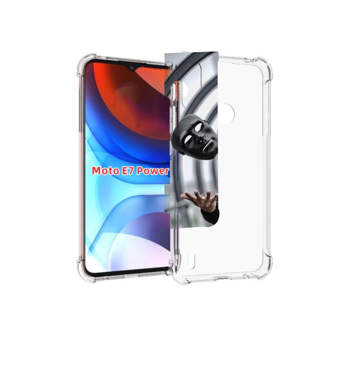 

Чехол MyPads Сними-маску для Motorola Moto E7 Power, Прозрачный, Tocco