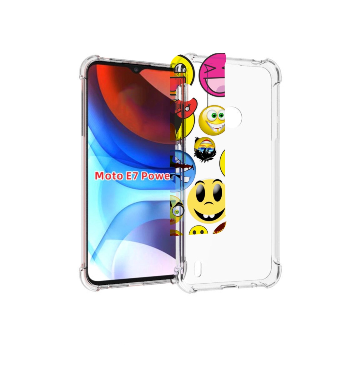 

Чехол MyPads Смайлики для Motorola Moto E7 Power, Прозрачный, Tocco