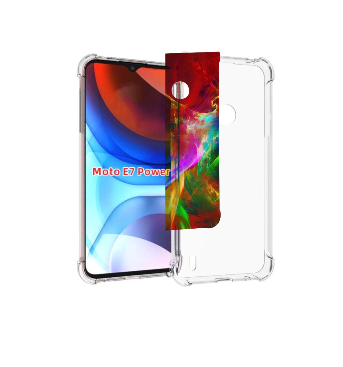 

Чехол MyPads Сияние-красок для Motorola Moto E7 Power, Прозрачный, Tocco