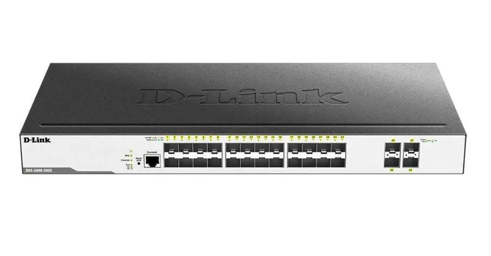 D-Link Сетевое оборудование D-Link DGS-3000-28XS/B1A Управляемый коммутатор 2 уровня с 24 100042632733