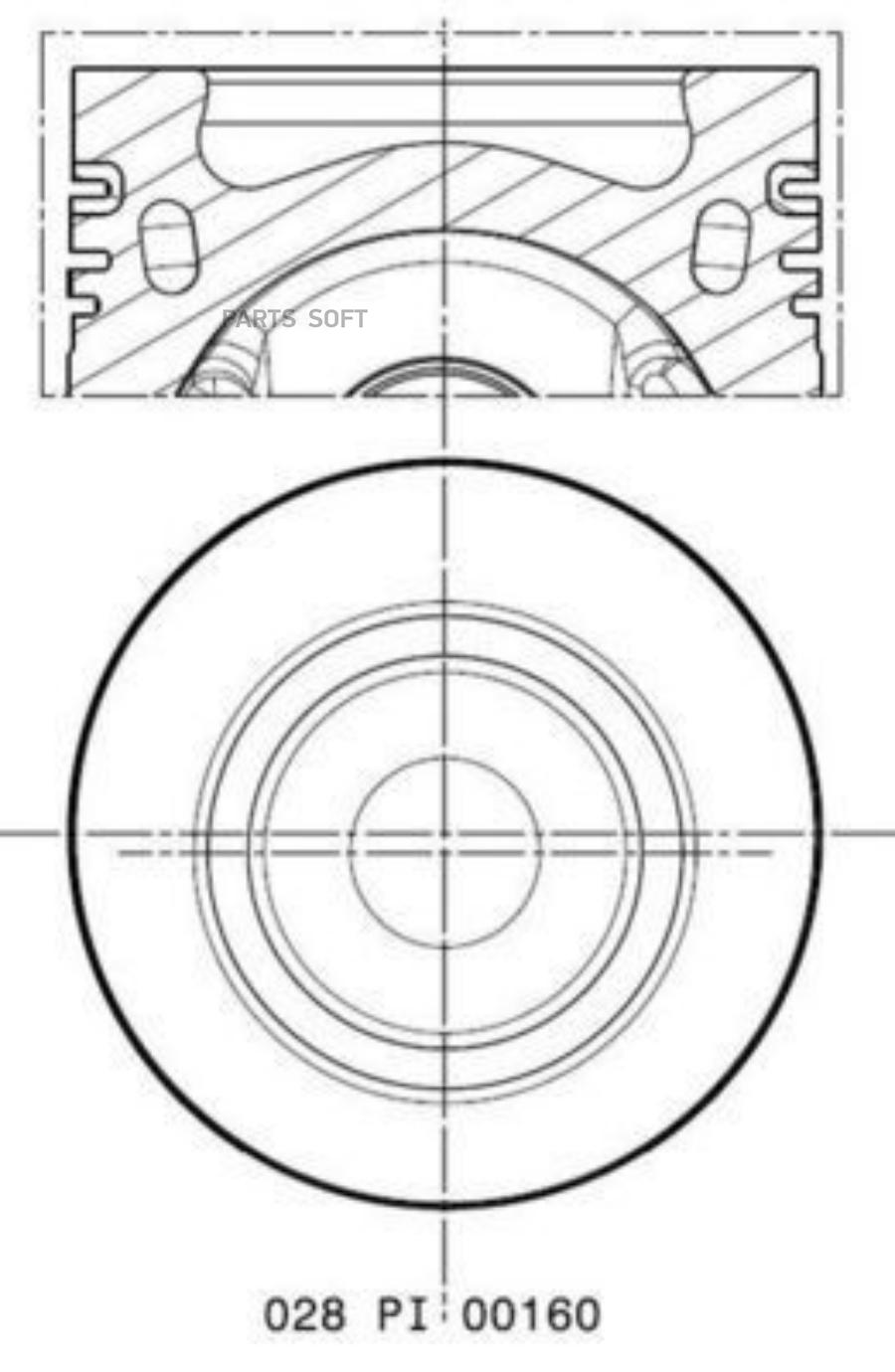 

Поршень ДВС Mahle/Knecht Audi A3 8V1; 8VK; Audi A3 Limousine 8VS; 8VM; Audi A3 Sportback