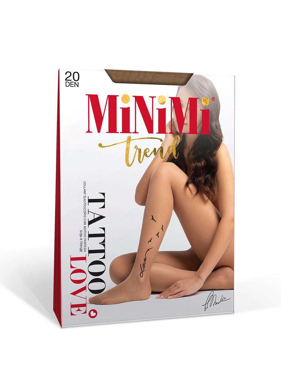 

Колготки Minimi Basic TATTOO LOVE 20 daino/nero 3, TATTOO LOVE 20