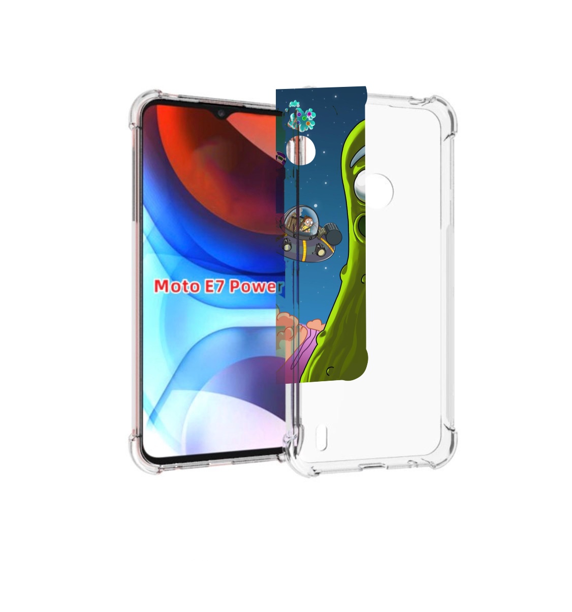 

Чехол MyPads Рик огурец для Motorola Moto E7 Power, Прозрачный, Tocco