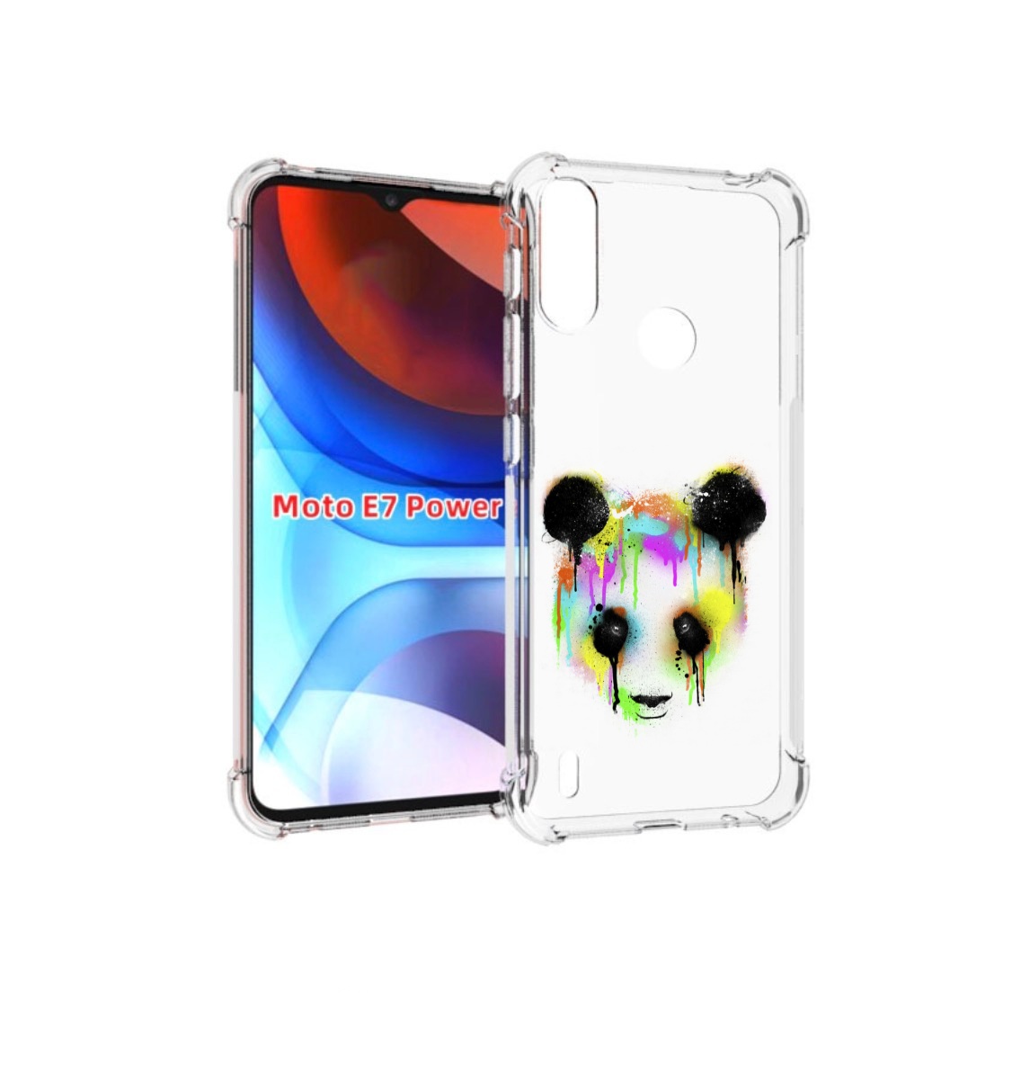 

Чехол MyPads Радужная панда для Motorola Moto E7 Power, Прозрачный, Tocco