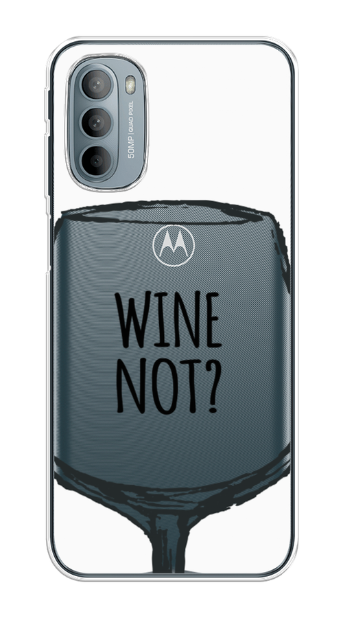 

Чехол на Motorola Moto G31 "Wine not white", Белый, 241850-6