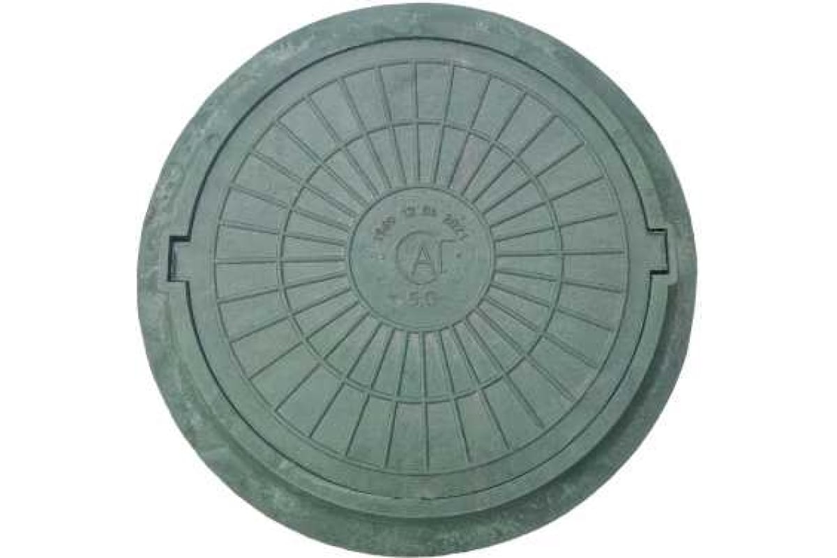 Полимерно-композитный люк Агросток легкий 770x90x40 мм 5 т зеленый 21883