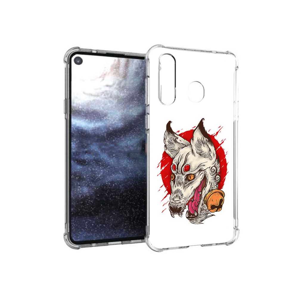 

Чехол MyPads Tocco для Samsung Galaxy A8s страшная собака (PT124633.501.627), Прозрачный, Tocco