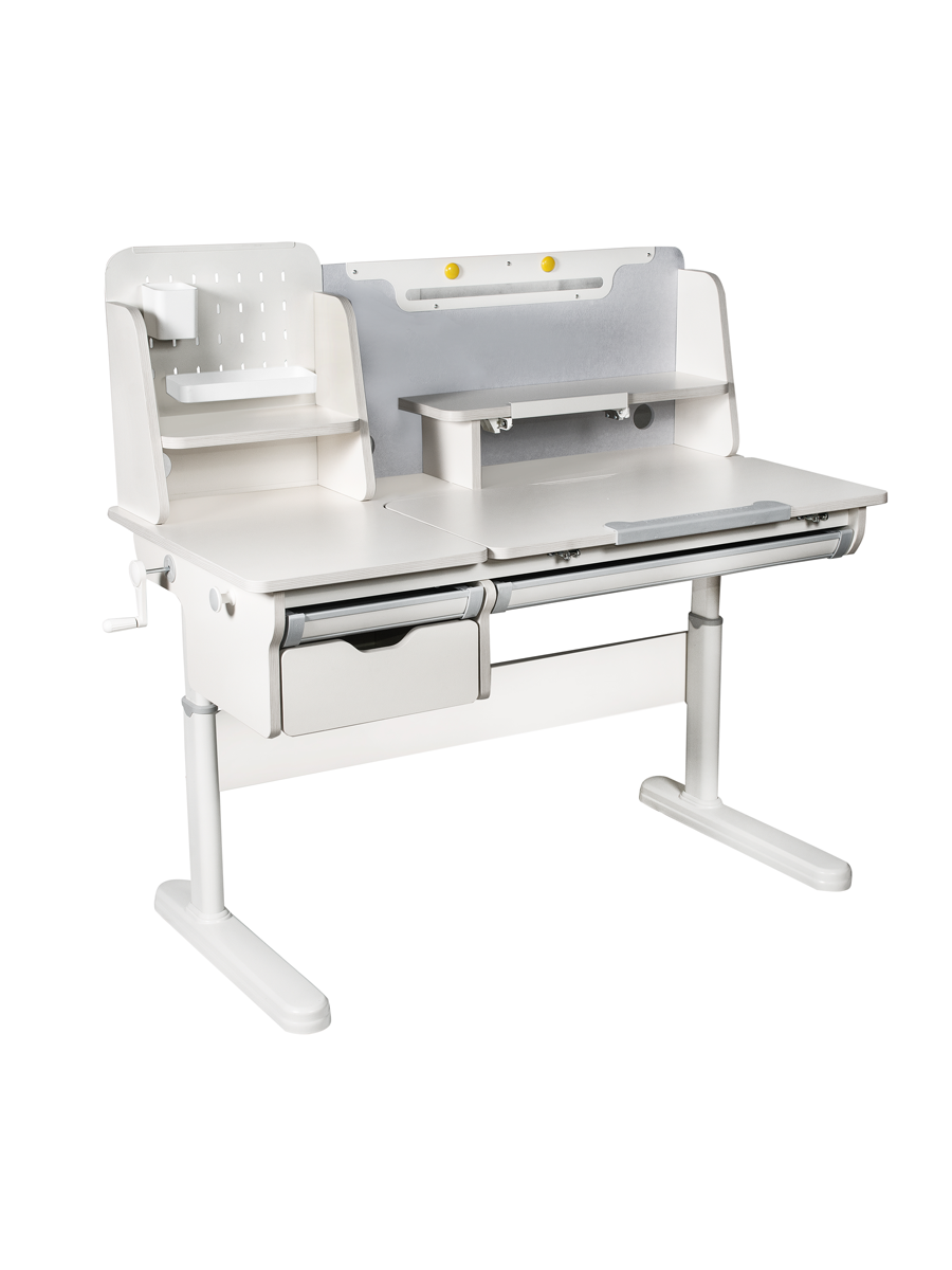 Парта с надстройкой FunDesk регулируемые по высоте, Ammi, Grey