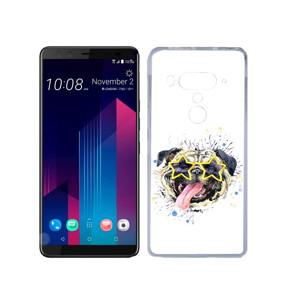 

Чехол MyPads Tocco для HTC U12+ мопс боксер, Прозрачный, Tocco