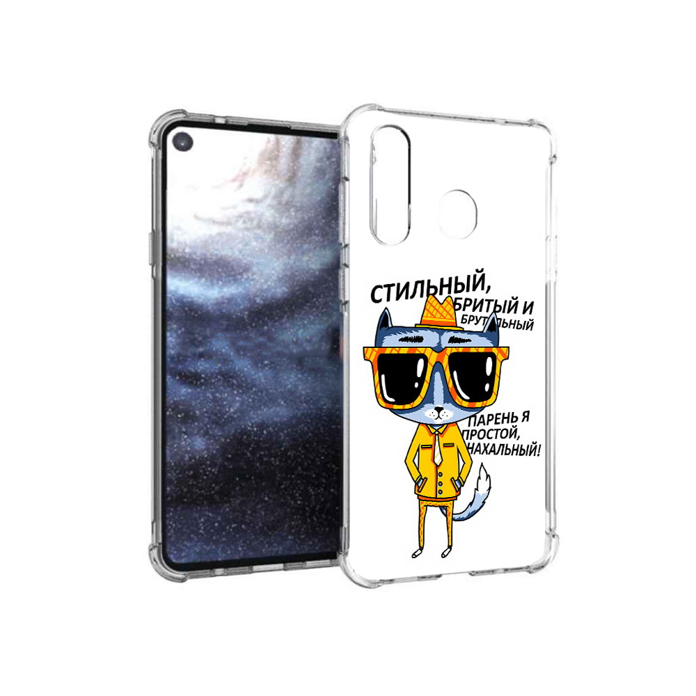 

Чехол MyPads Tocco для Samsung Galaxy A8s стильный кот (PT124633.501.625), Прозрачный, Tocco
