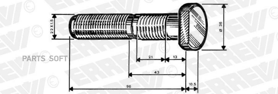

ER729354_болт колесный! M22x1.5x97/62 \BPW