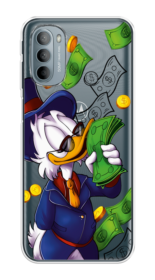 

Чехол на Motorola Moto G31 "Scrooge McDuck with Money", Синий;зеленый;белый, 241850-6