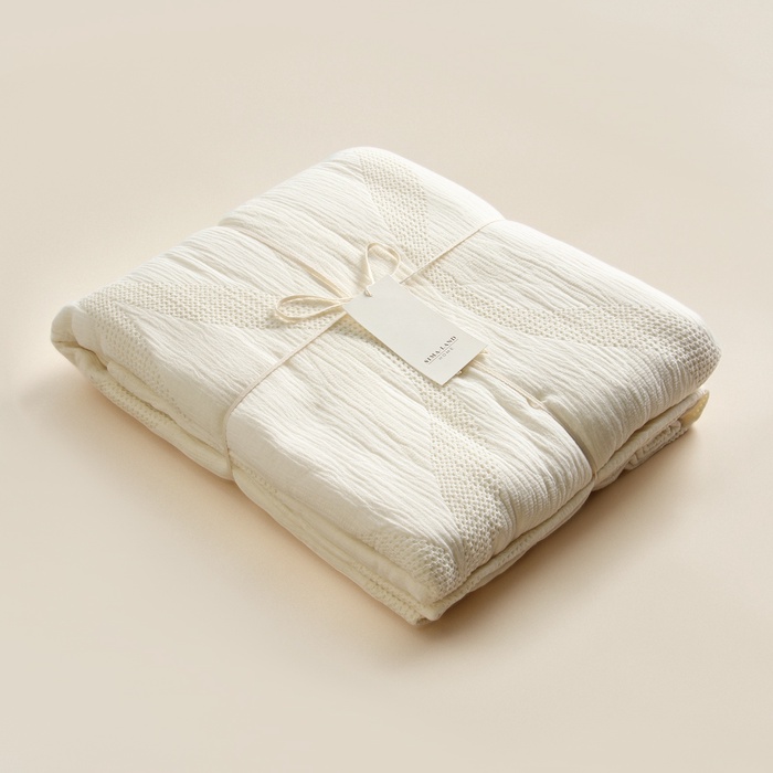 Плед SL Home Cotton 210х240 см, белый, 100% хлопок