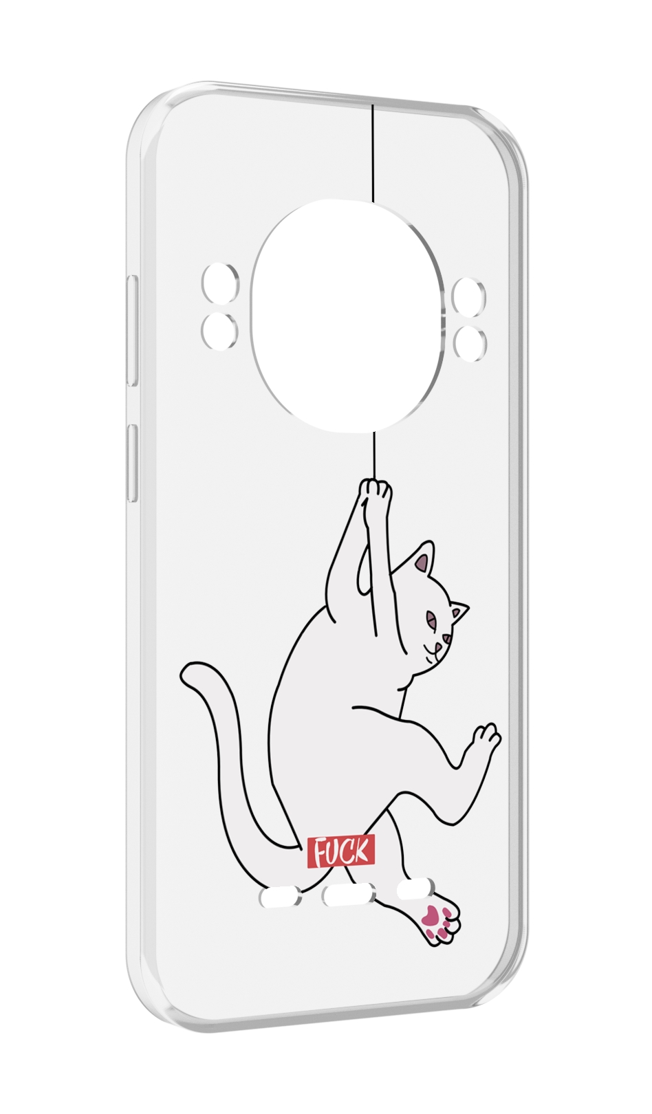 

Чехол MyPads котяра-на-веревке для UleFone Power Armor 16 Pro, Прозрачный, Tocco