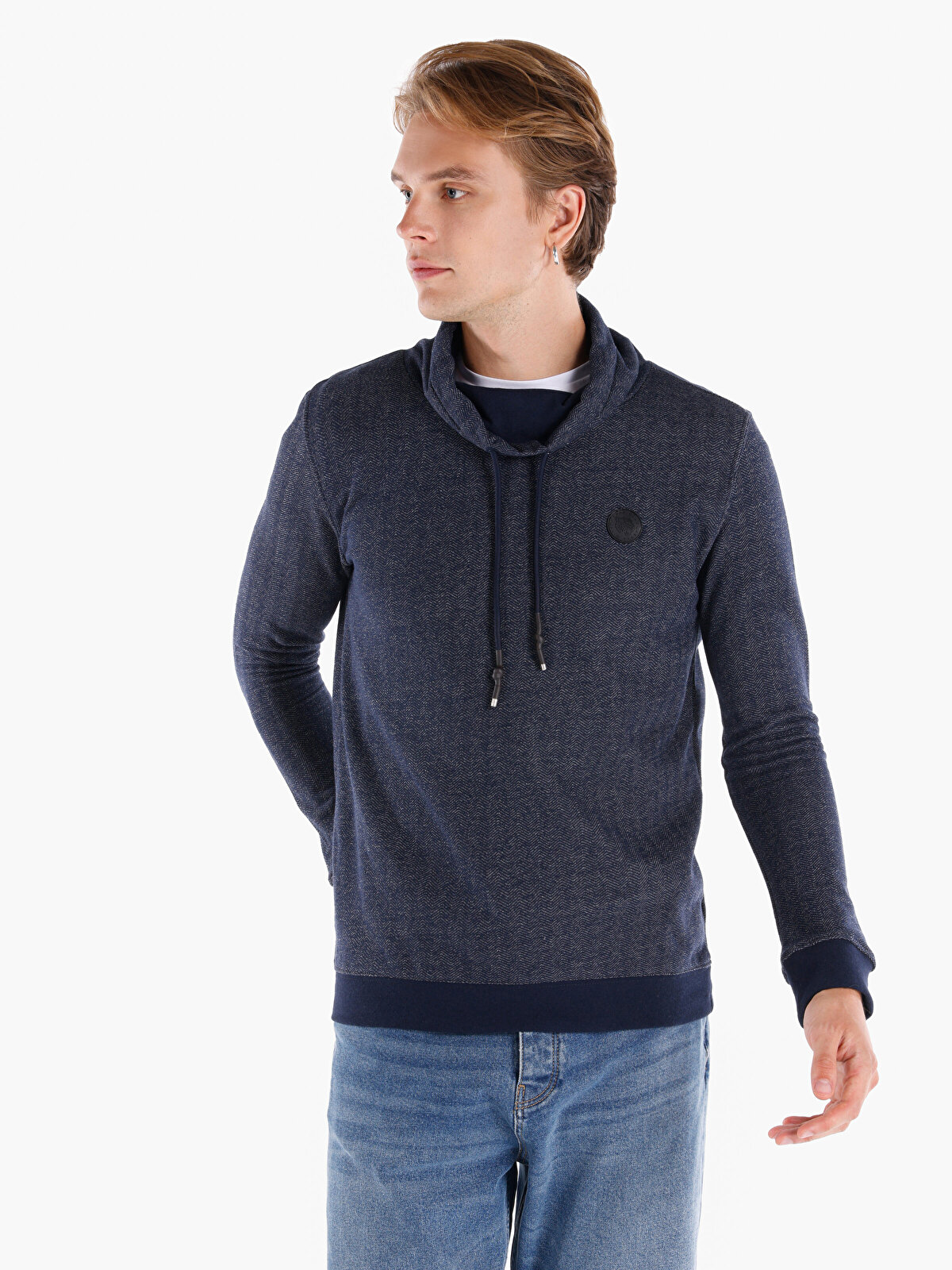 

Лонгслив мужской COLIN'S CL1064825 голубой 2XL, CL1064825